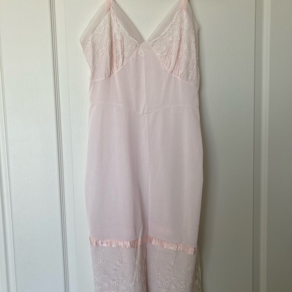 Marie Star Vintage Inspired Pink Slip Dress Size 37